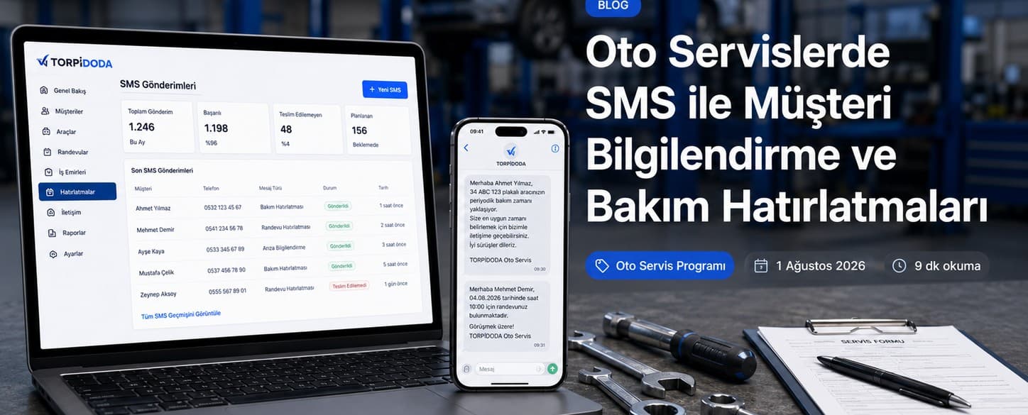 Oto Servislerde SMS ile Müşteri Bilgilendirme ve Bakım Hatırlatmaları